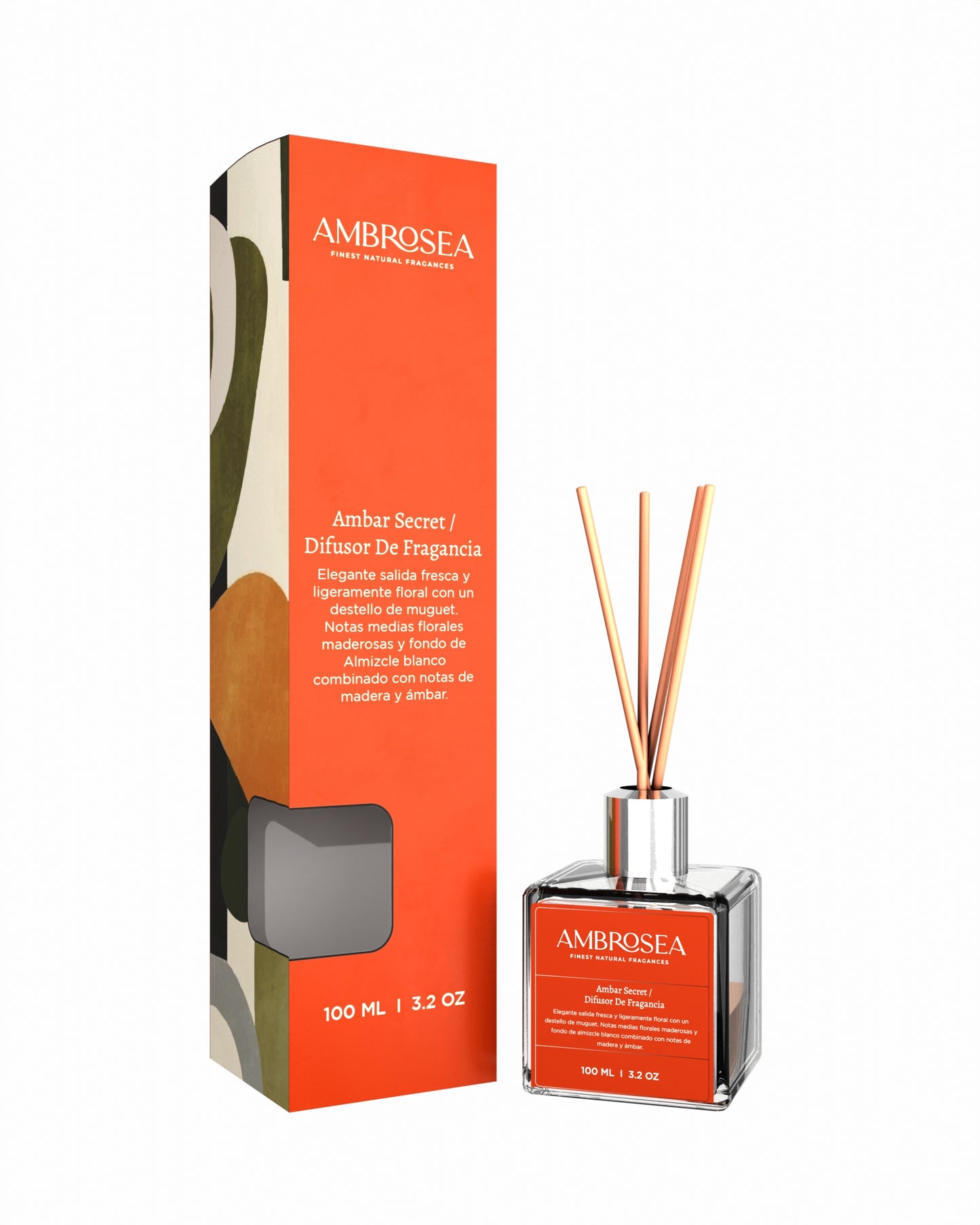 Difusor de fragancias | Ambar Secret (aroma MADEROSO Y DULCE) 100 ml