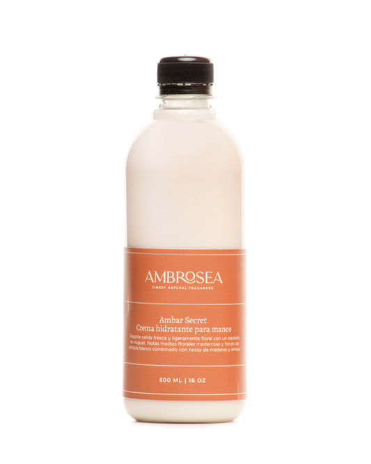 Crema para manos | Ambar Secret (aroma MADEROSO Y DULCE) 500 ml
