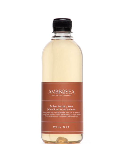 Jabón líquido para manos | Ambar Secret (aroma MADEROSO Y DULCE) 500 ML